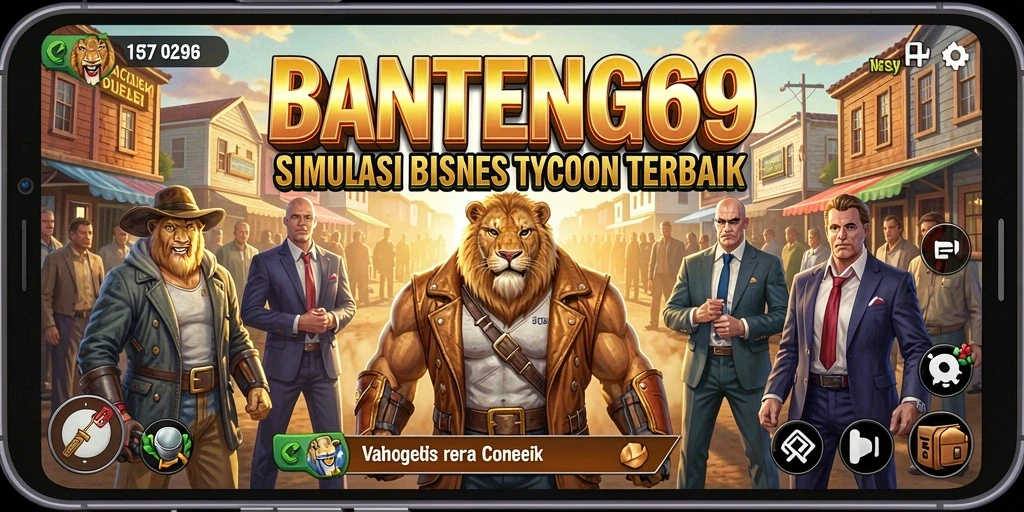Tampilan gameplay BANTENG69 dengan berbagai aktivitas bisnis yang seru.