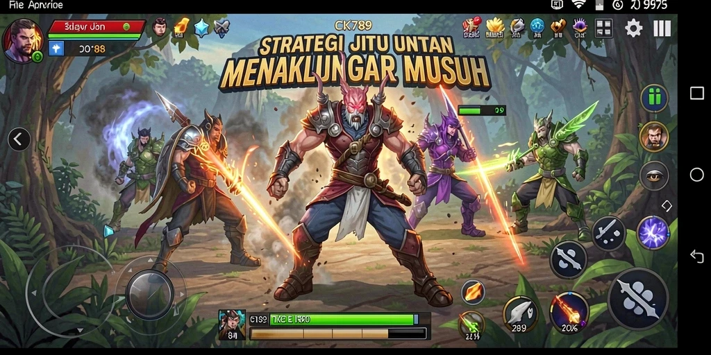 Tangkapan layar CK789 menampilkan pertempuran strategi yang intens.