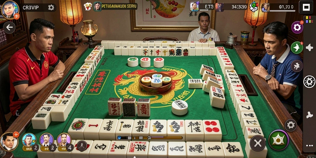 Tampilan gameplay menarik dari CR7VIP dengan Mahjong yang menantang.