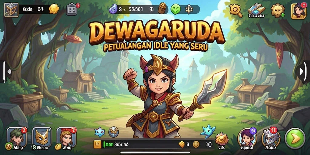 Tampilan gameplay DEWAGARUDA yang menarik dan menghibur.