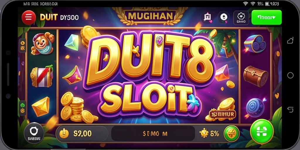 Screenshot gameplay DUIT8 menampilkan mesin slot yang menarik dan interaktif.