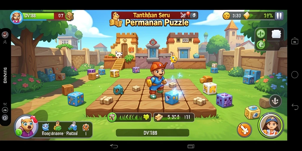 Screenshot gameplay DV188 yang menunjukkan tantangan puzzle yang menarik.