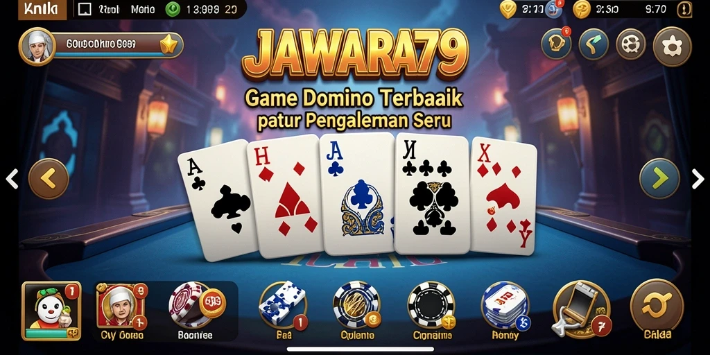 Screenshot JAWARA79 menampilkan gameplay seru Domino.