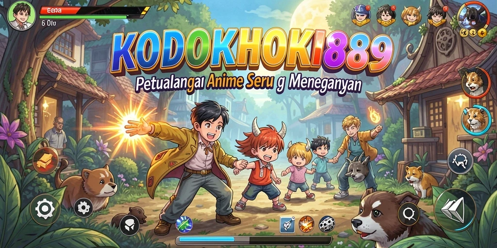 Tampilan gameplay KODOKHOKI889 dengan aksi karakter Anime yang menegangkan.