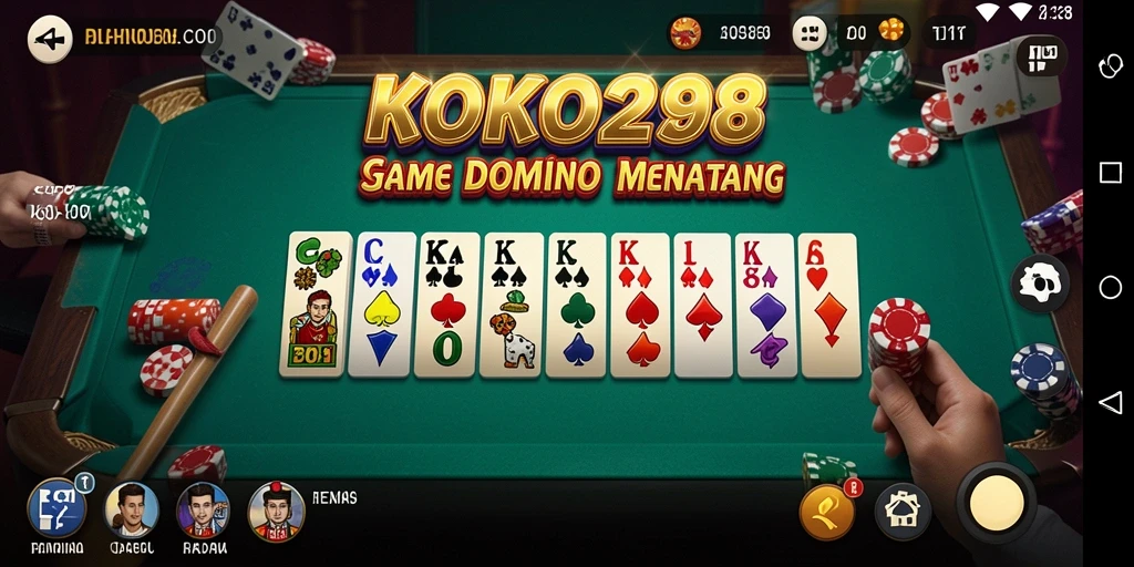 Screenshot gameplay seru KOKO288 menampilkan suasana bermain Domino.