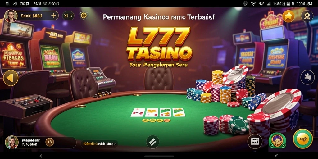 Screenshot utama L777 menampilkan gameplay Kasino yang memikat.