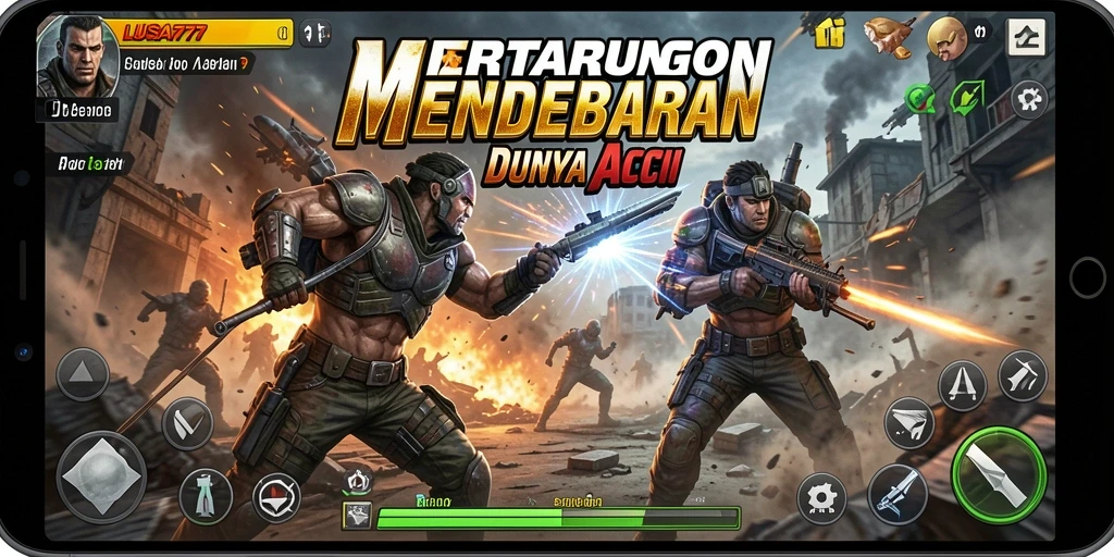 Screenshot LUSA777 menampilkan aksi pertempuran yang mendebarkan.