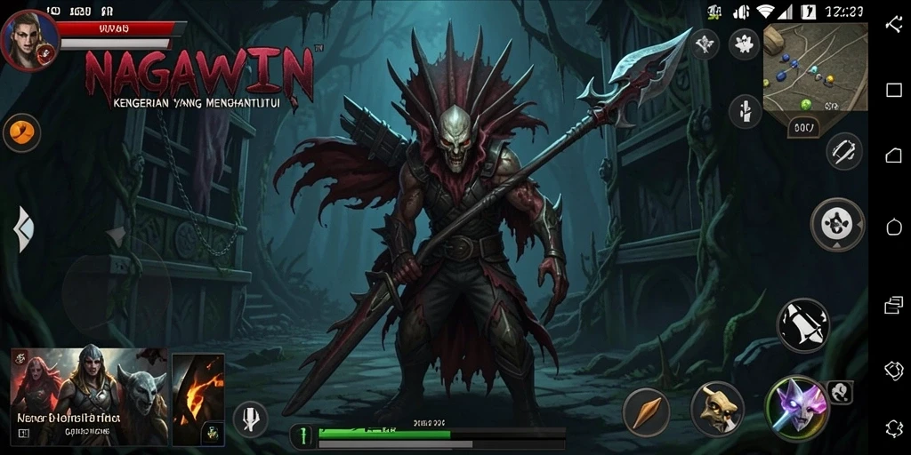 Tampilan menyeramkan dari gameplay NAGAWIN yang menegangkan.