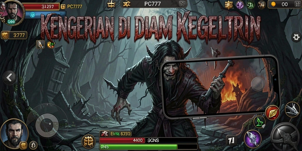 Gameplay PC777 yang mencekam dengan suasana horor yang mencekam.