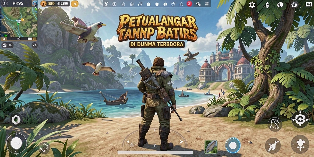 Gameplay PK95 yang menakjubkan dalam dunia terbuka.