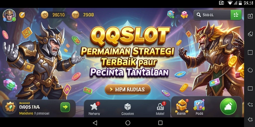 Tampilan gameplay QQSLOT yang menegangkan dan penuh tantangan.