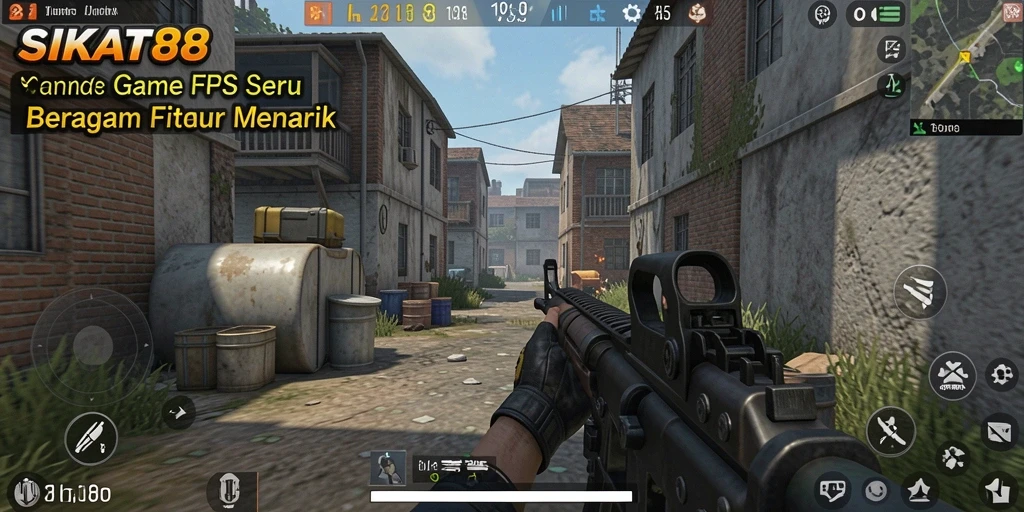 Tangkapan layar gameplay SIKAT88 yang menampilkan aksi menembak yang intens.