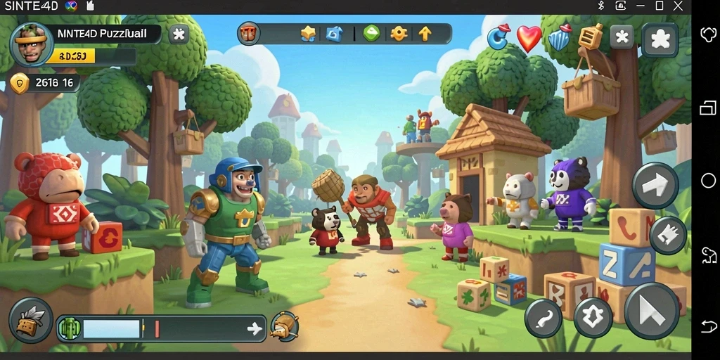 Tampilan gameplay SINTE4D yang menantang dan interaktif.